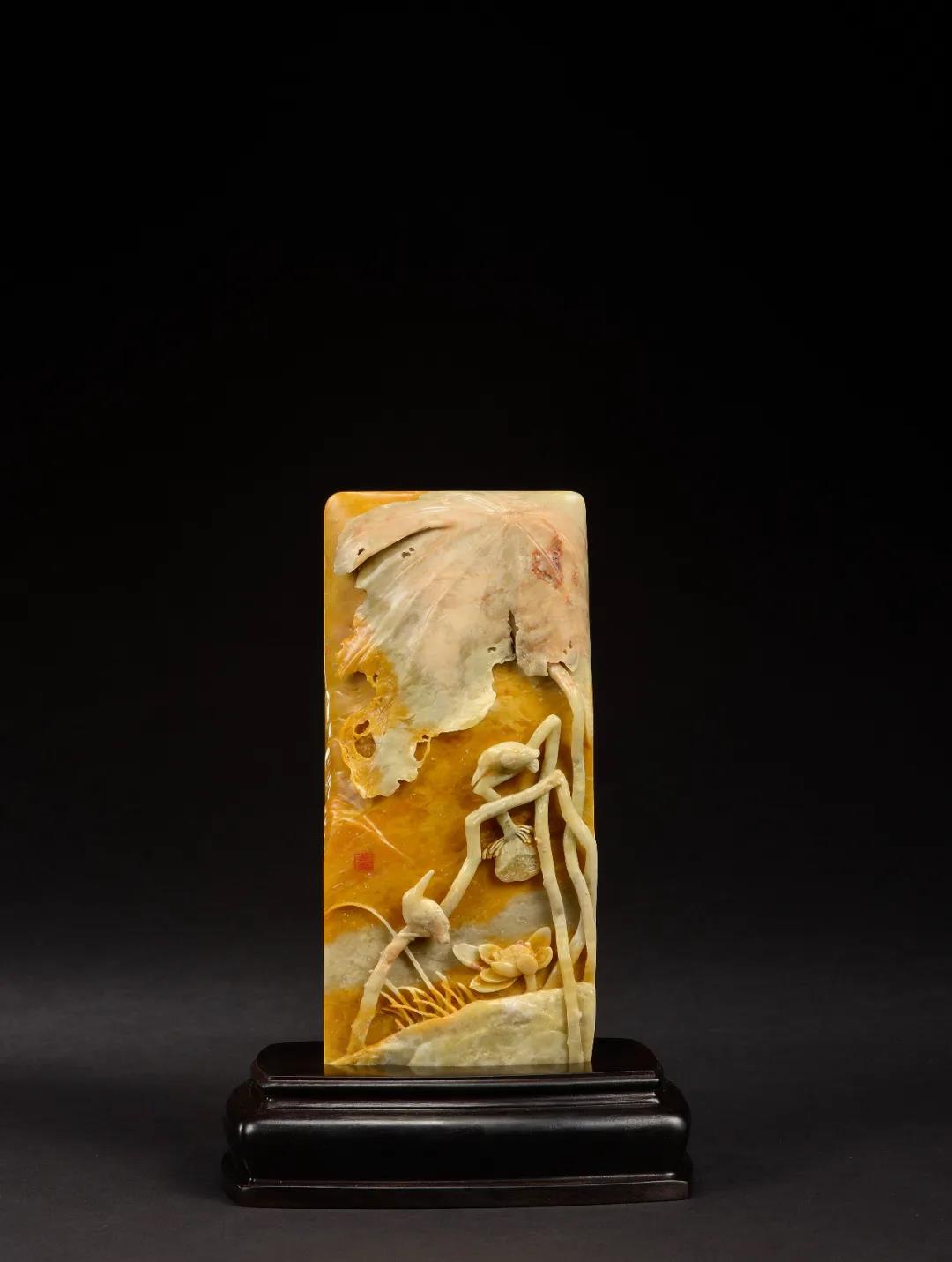 清・古寿山石・芙蓉石彫・「友竹作」・十八羅漢』極細工・時代物・古賞